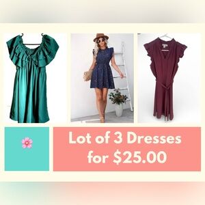 Lot of 3 Cute Spring Dresses for ONLY $25!!